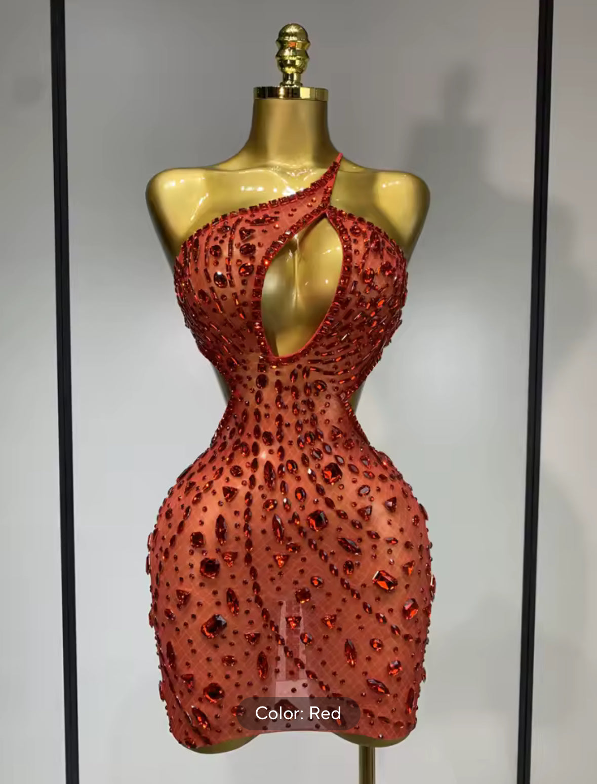 Glamour Gem Mesh Mini Dress – Available in 4 Colors