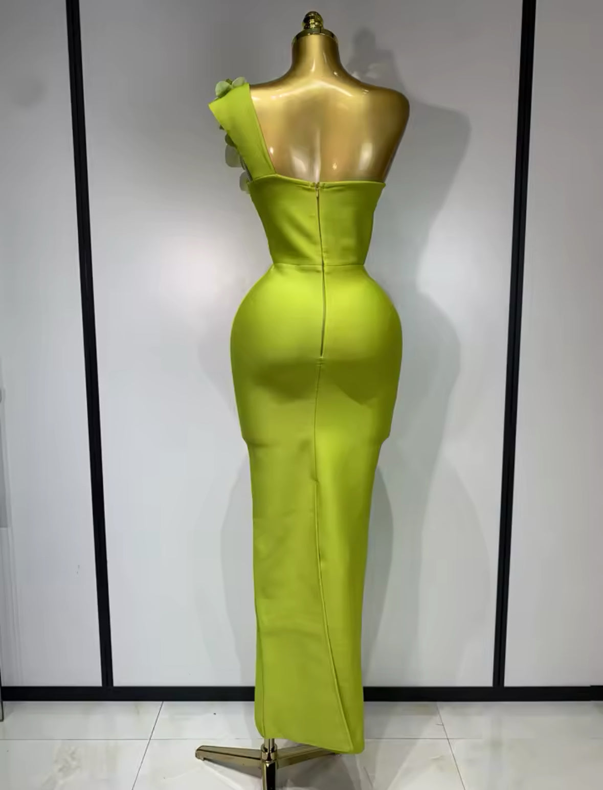 Green Orchid Bandage Bodycon Dress