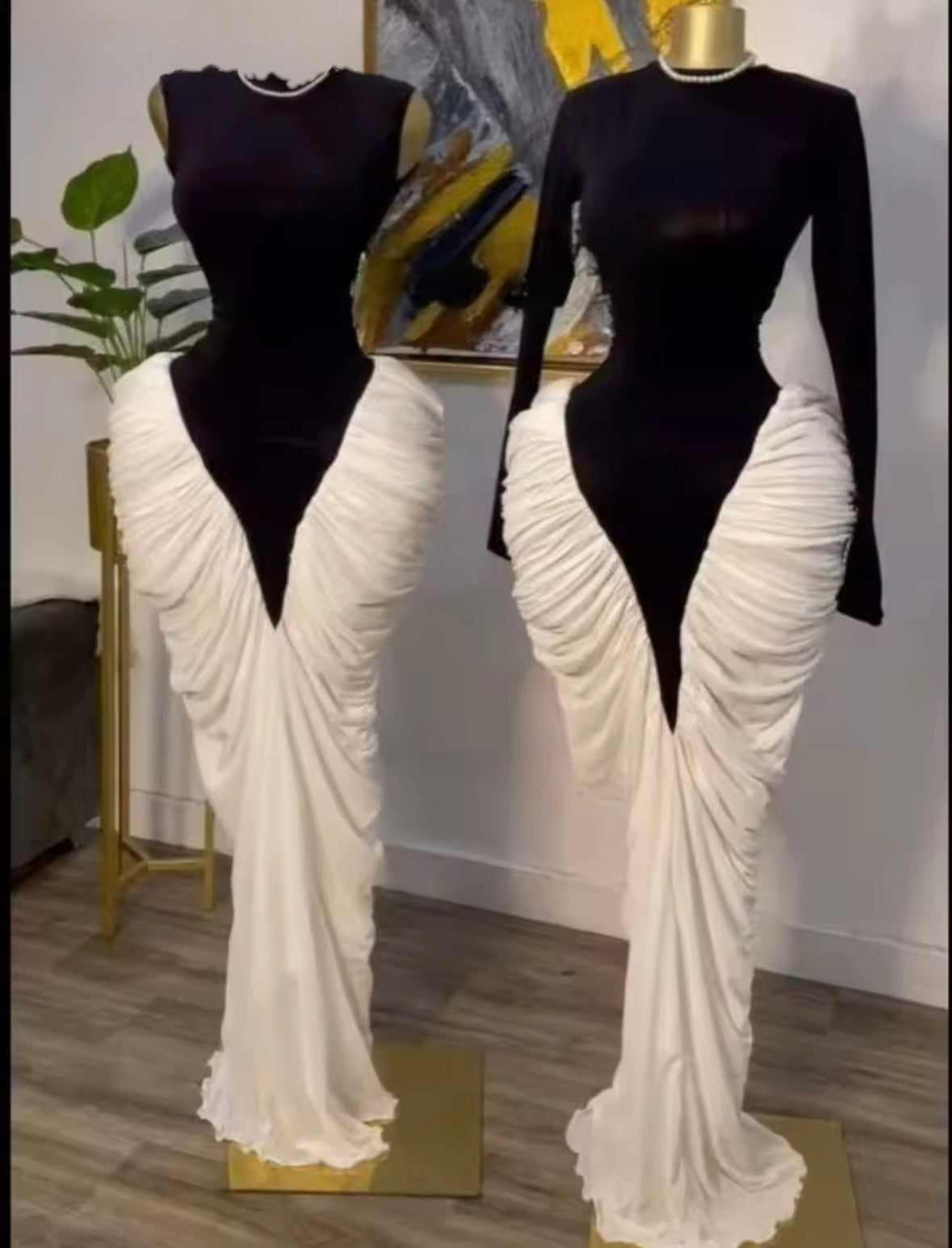 Ruched Draped Mermaid Dress