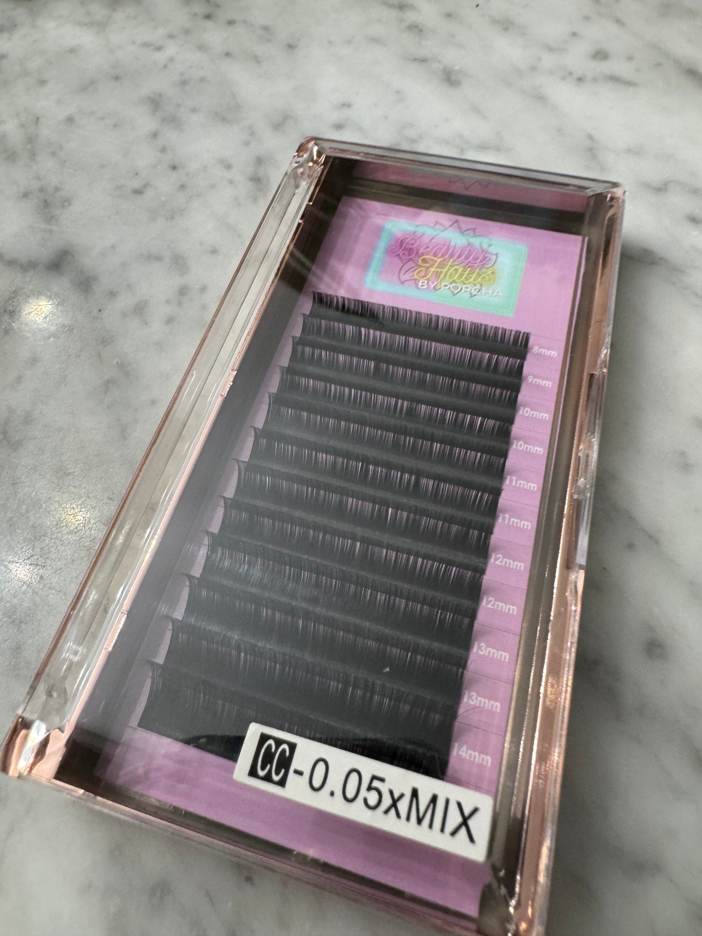 Premium Cashmere Volume Lashes – 0.05 Diameter, C, CC, and D Curl, 8mm - 20mm