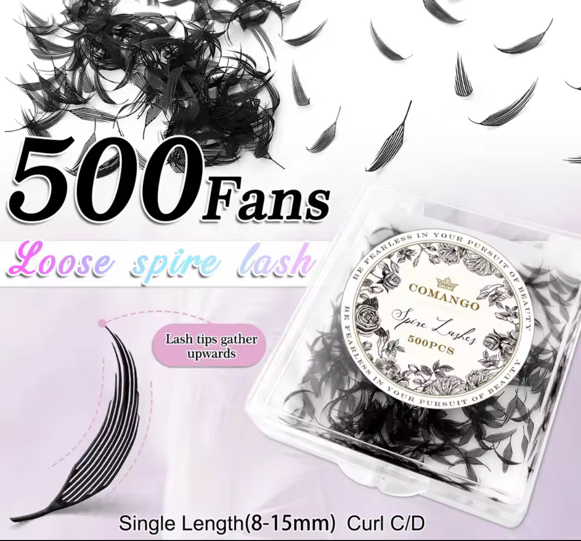 Anime Spike Spire Lash Extensions - 500 ProMade PreMade Fans