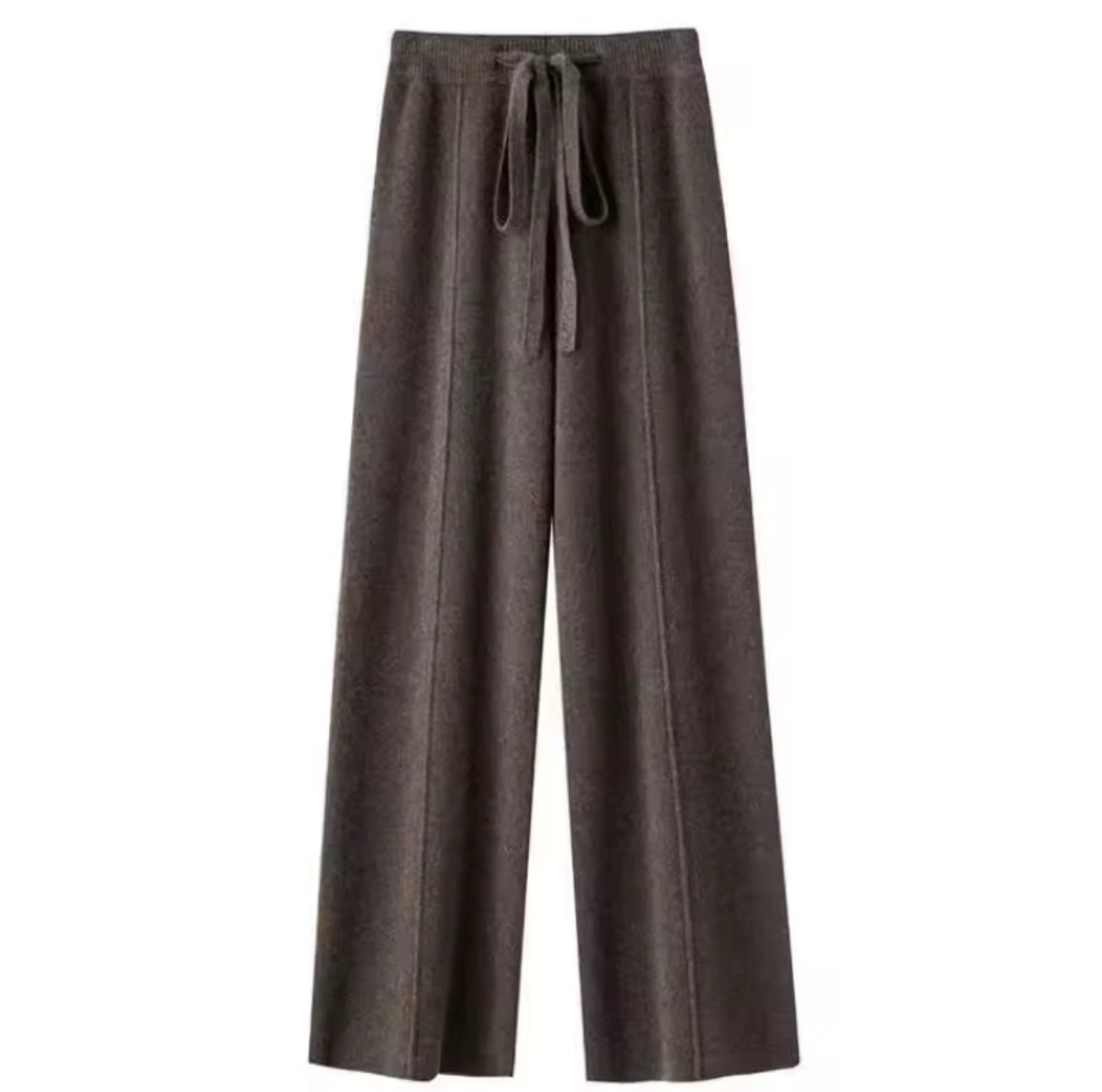 Merino Wool Wide Leg Knit Pants - Petite Sizes