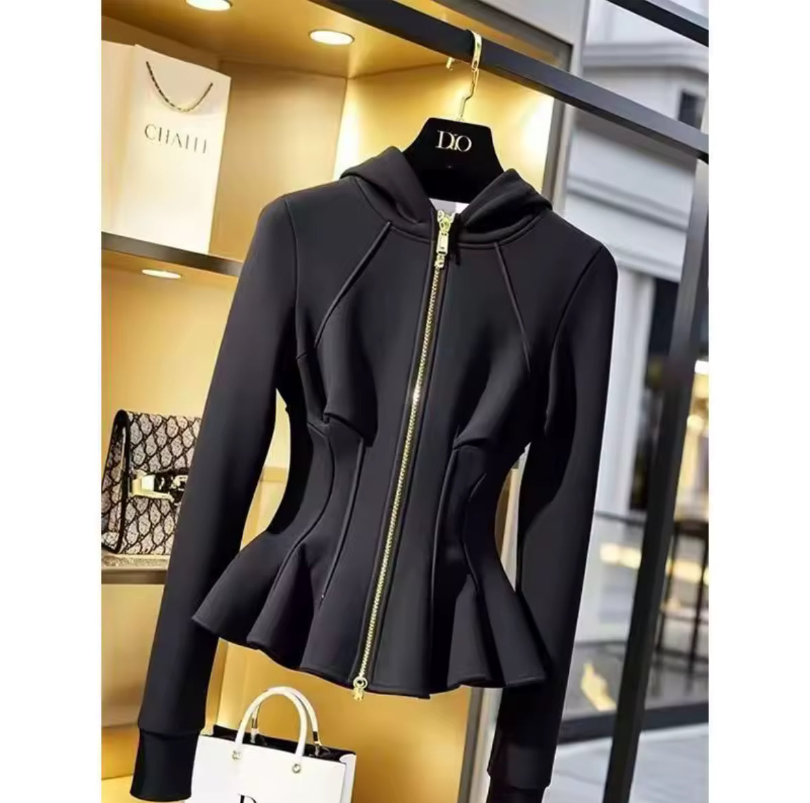 Luxe Hourglass Peplum Hoodie