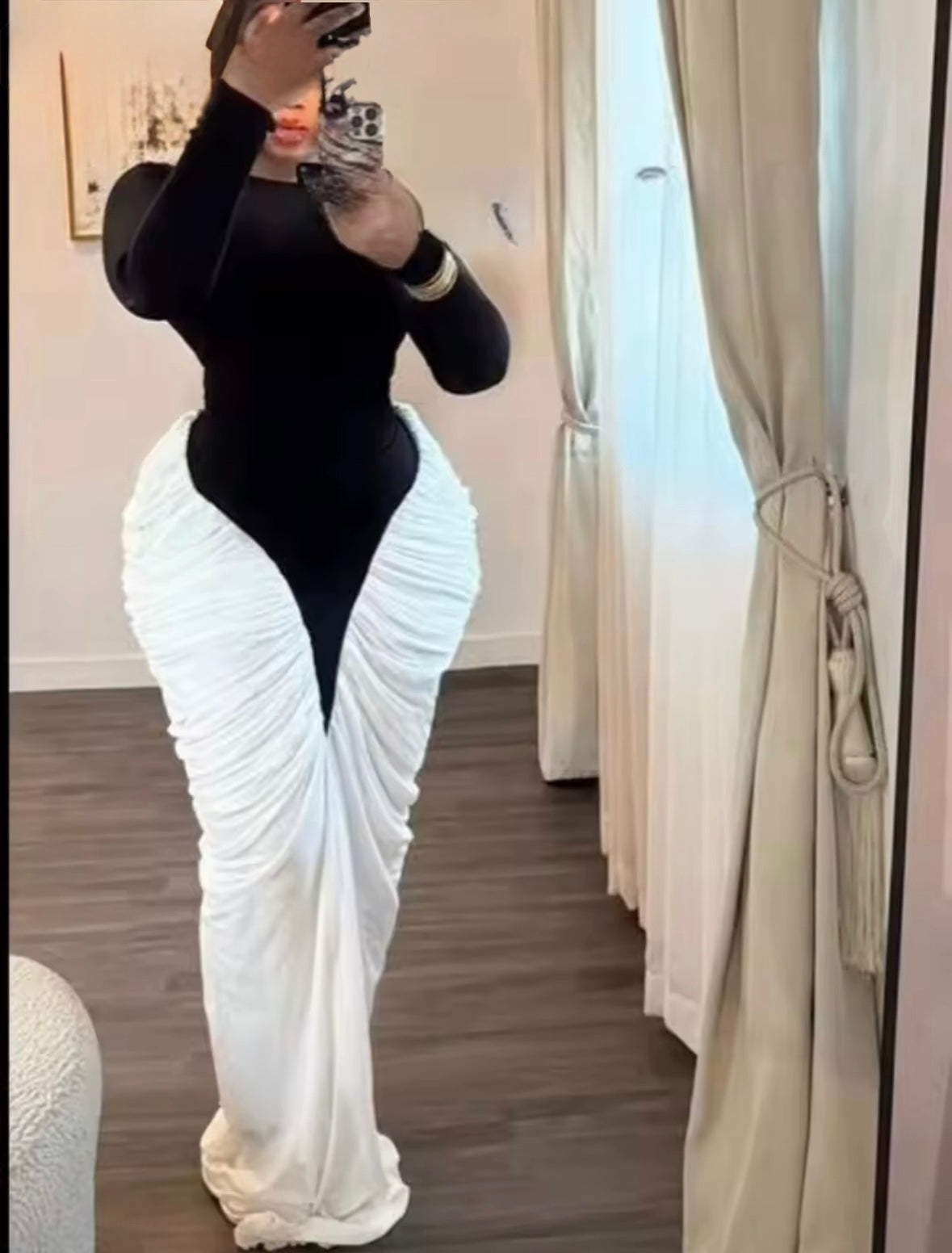 Ruched Draped Mermaid Dress