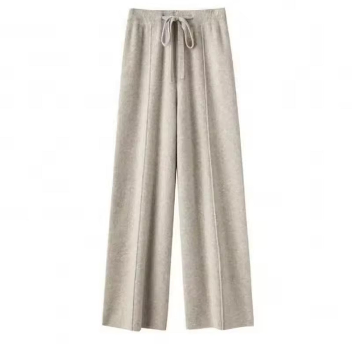 Merino Wool Wide Leg Knit Pants - Petite Sizes