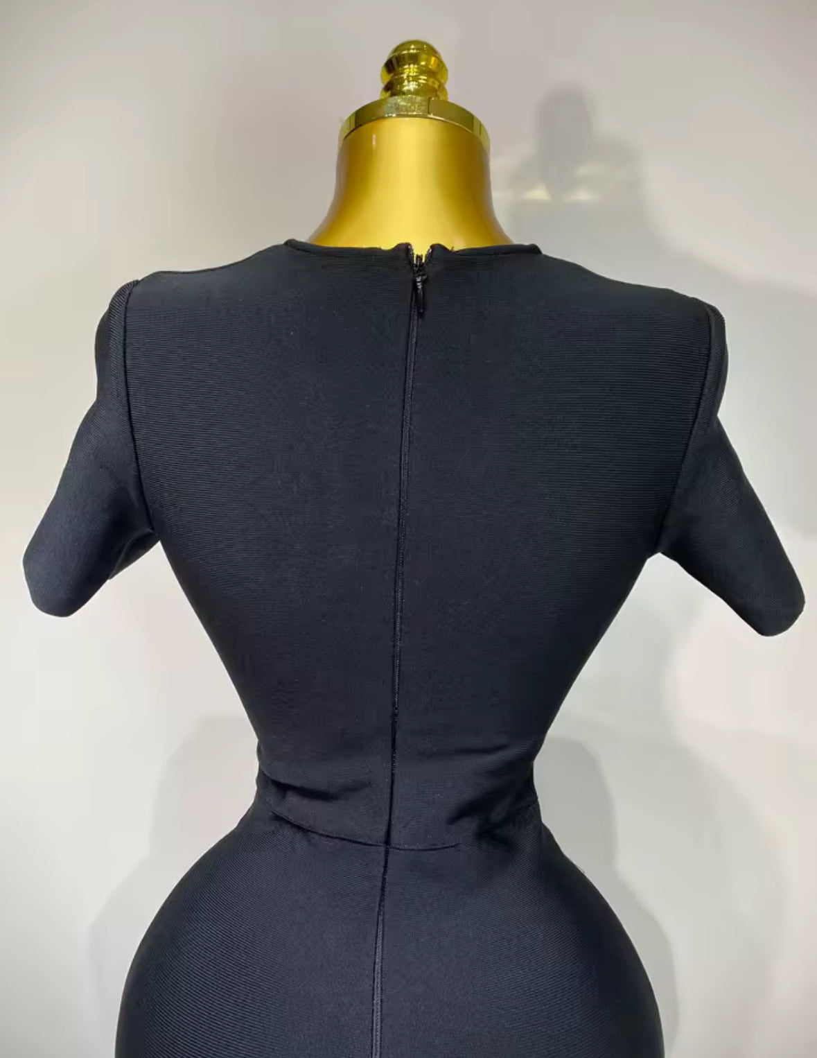 Sculpted Charm Cutout Bandage Dress – Black