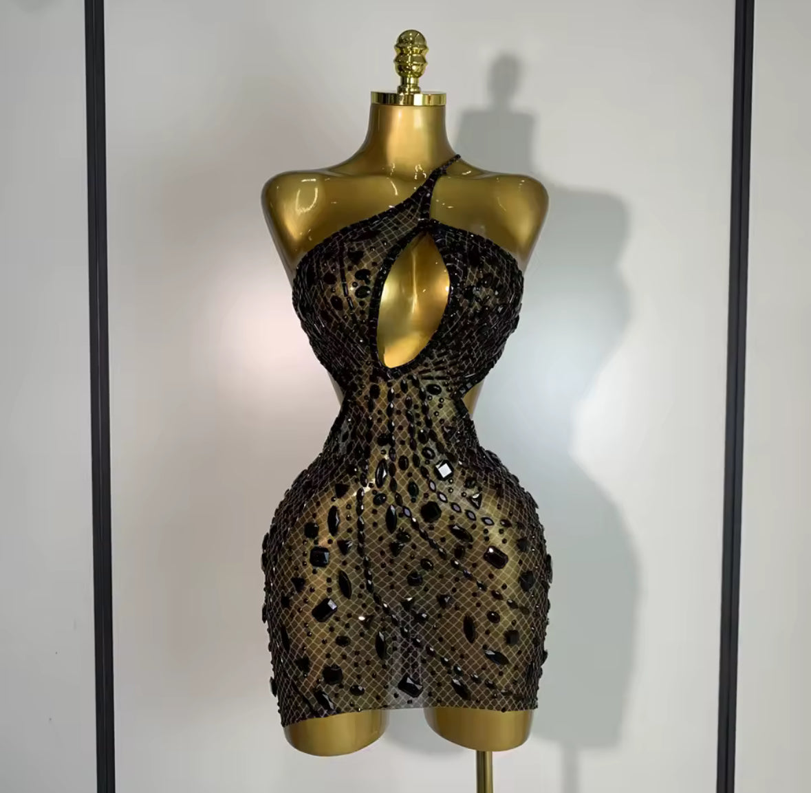 Glamour Gem Mesh Mini Dress – Available in 4 Colors