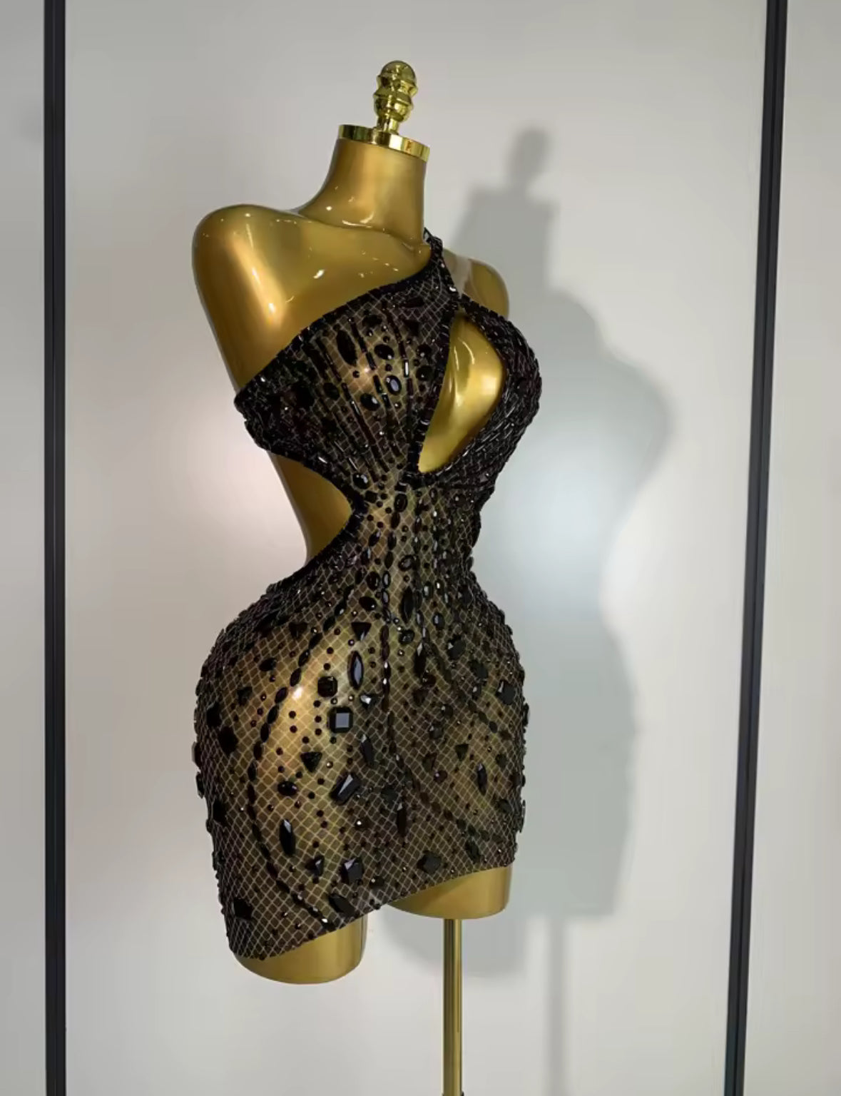 Glamour Gem Mesh Mini Dress – Available in 4 Colors