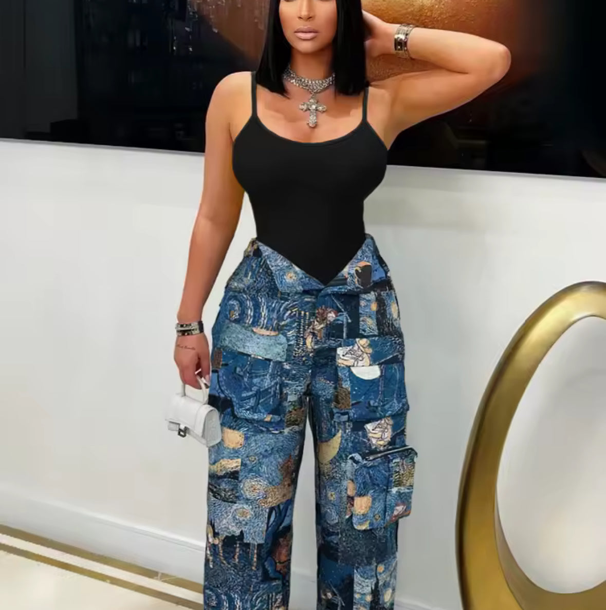 Art Gallery Tapestry Cargo Pants