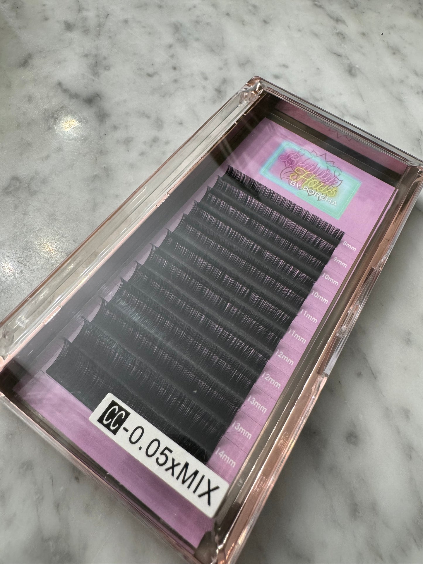 Premium Cashmere Volume Lashes – 0.05 Diameter, C, CC, and D Curl, 8mm - 20mm