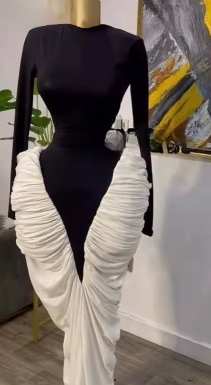 Ruched Draped Mermaid Dress