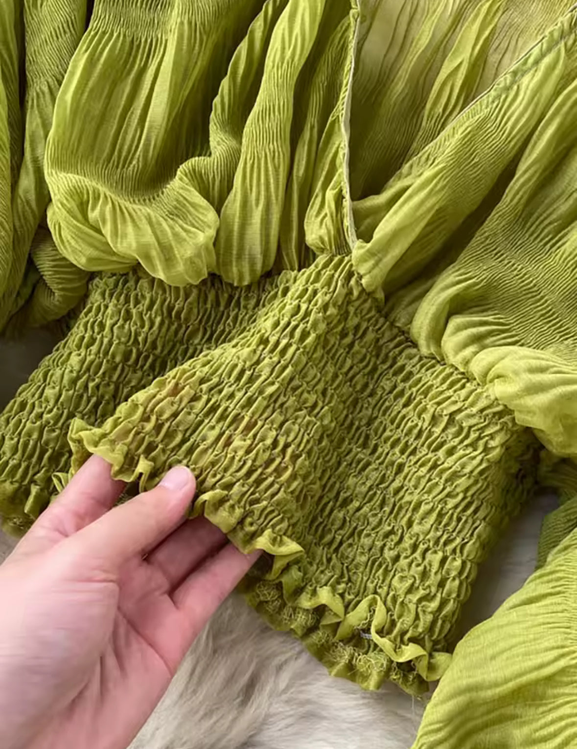 Boho Luxe Balloon Sleeve Sheer Blouse