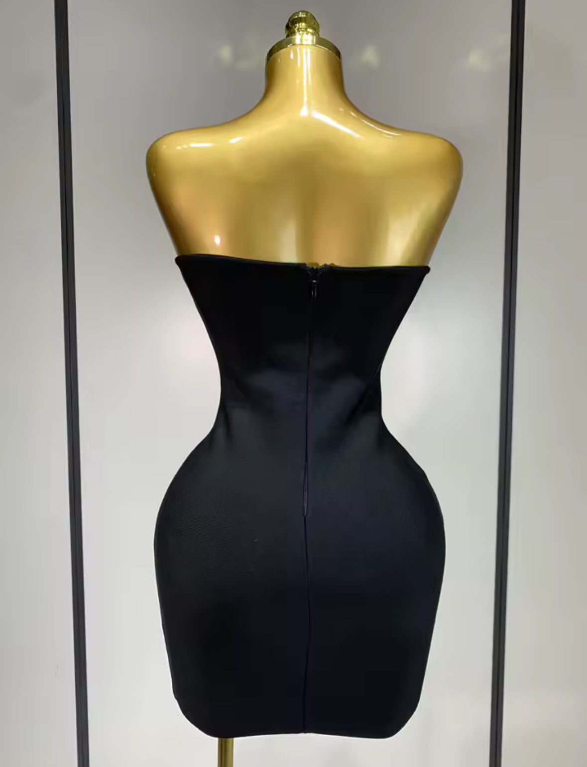 Midnight Sparkle Strapless Mini Dress