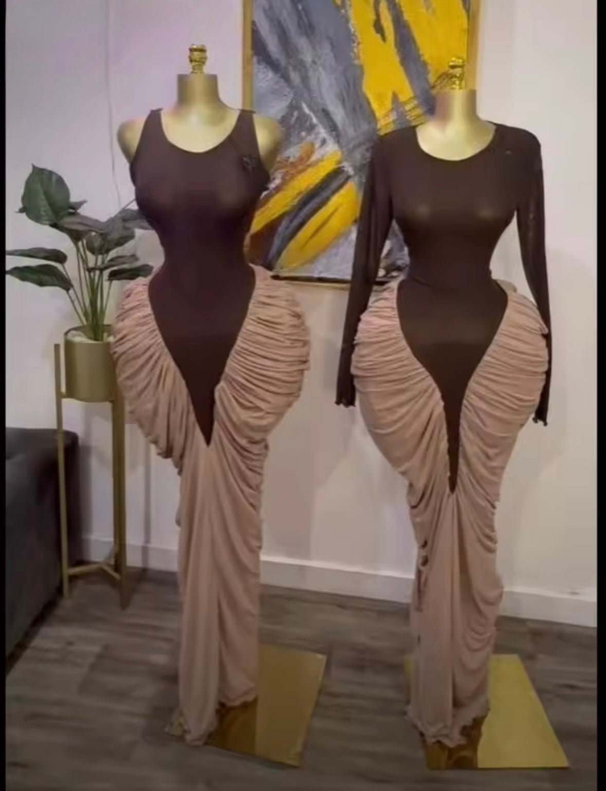 Ruched Draped Mermaid Dress