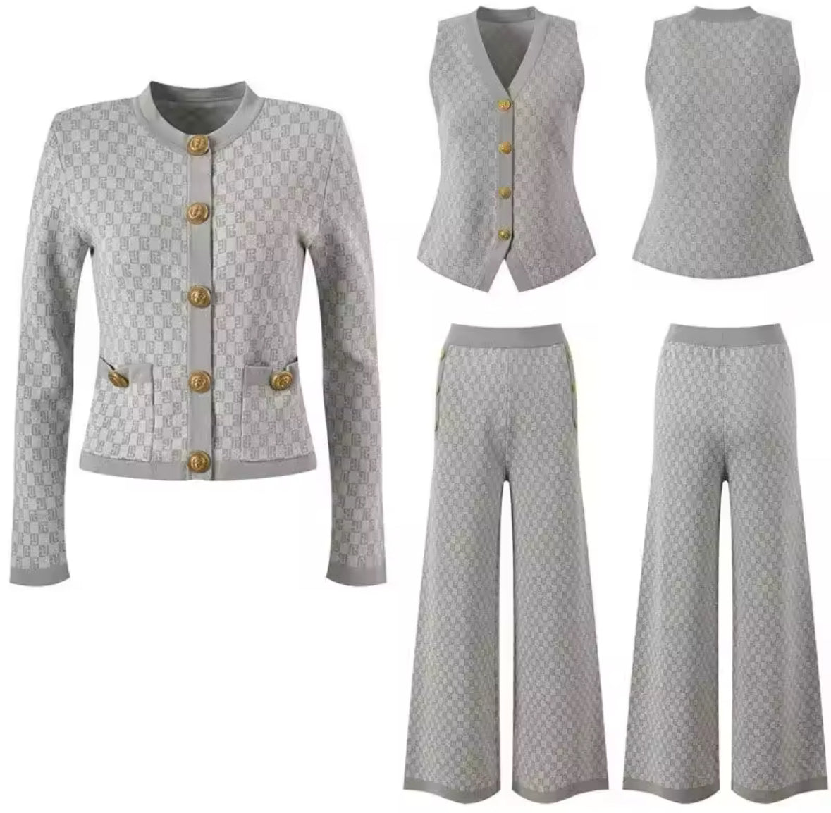 Monogram Premium Knit 3-Piece Set
