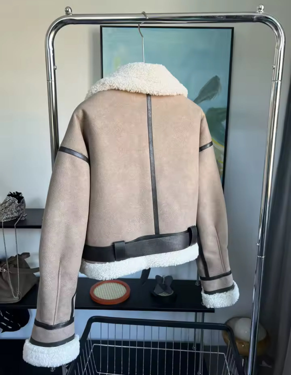 Shearling Lined Bomber Jacket
