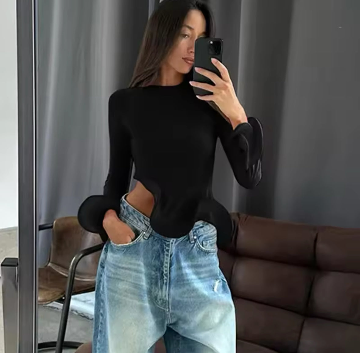 Sculptured Long Sleeve Shirt