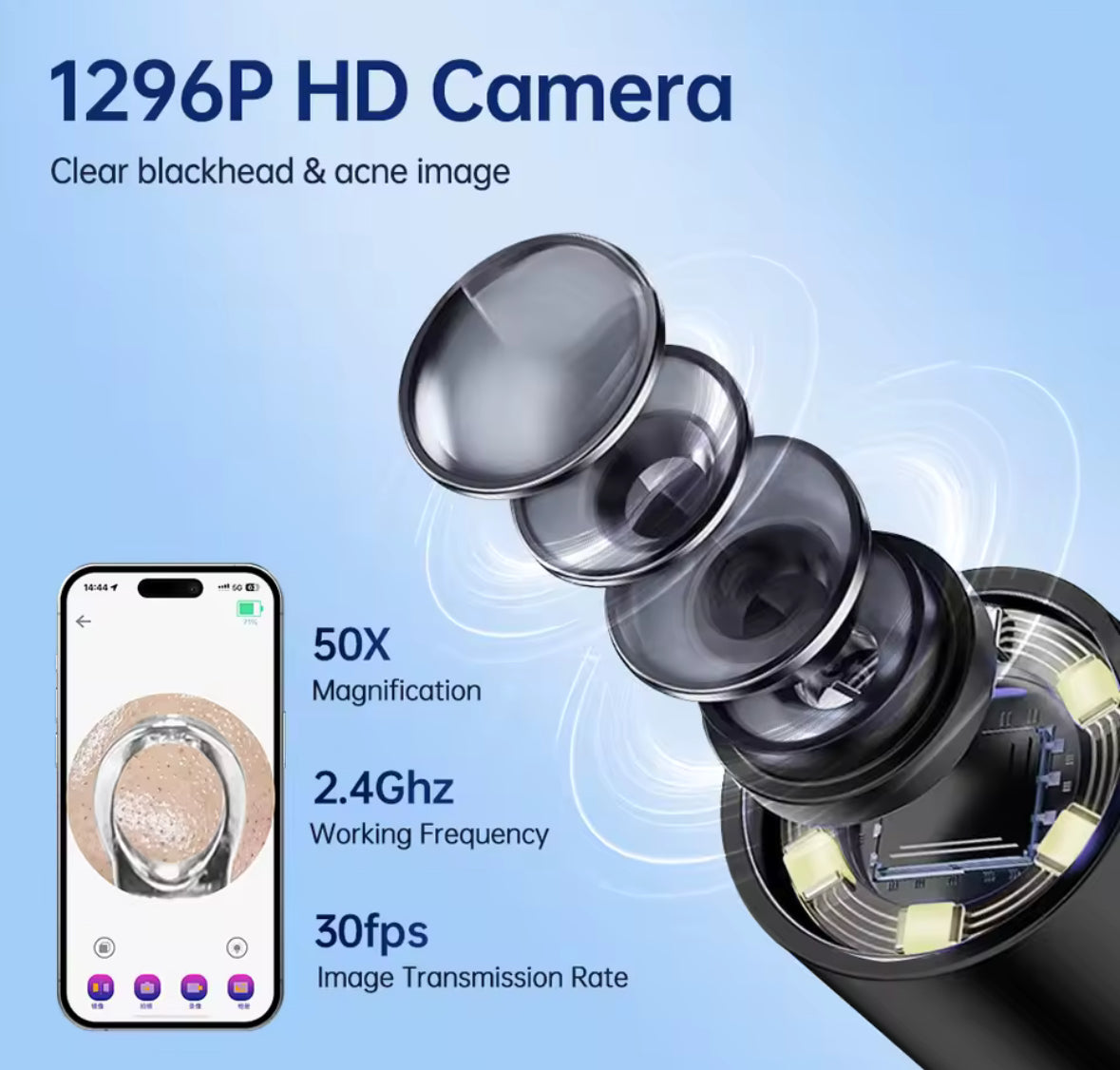 Acne & Blackhead Extraction Remover with HD Camera