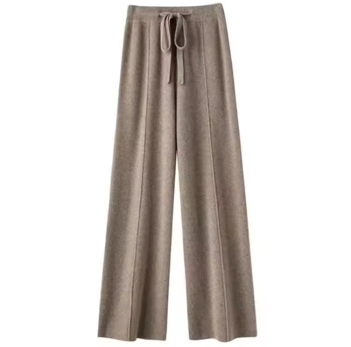 Merino Wool Wide Leg Knit Pants - Petite Sizes