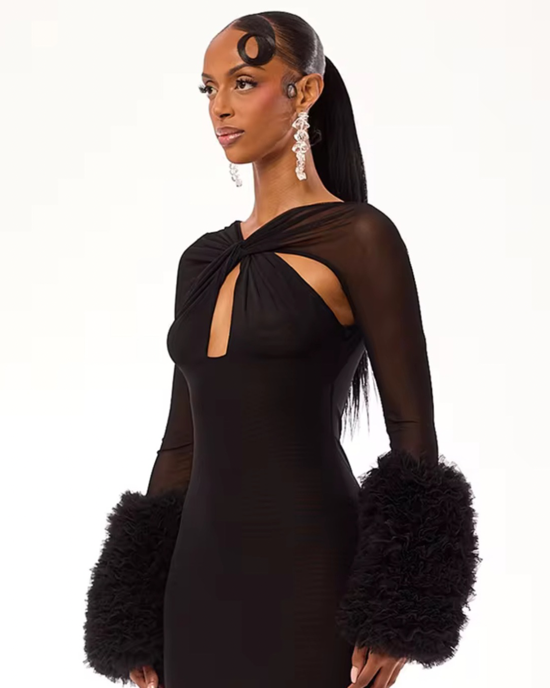 Luxe Ruffle Sleeve Mini Dress