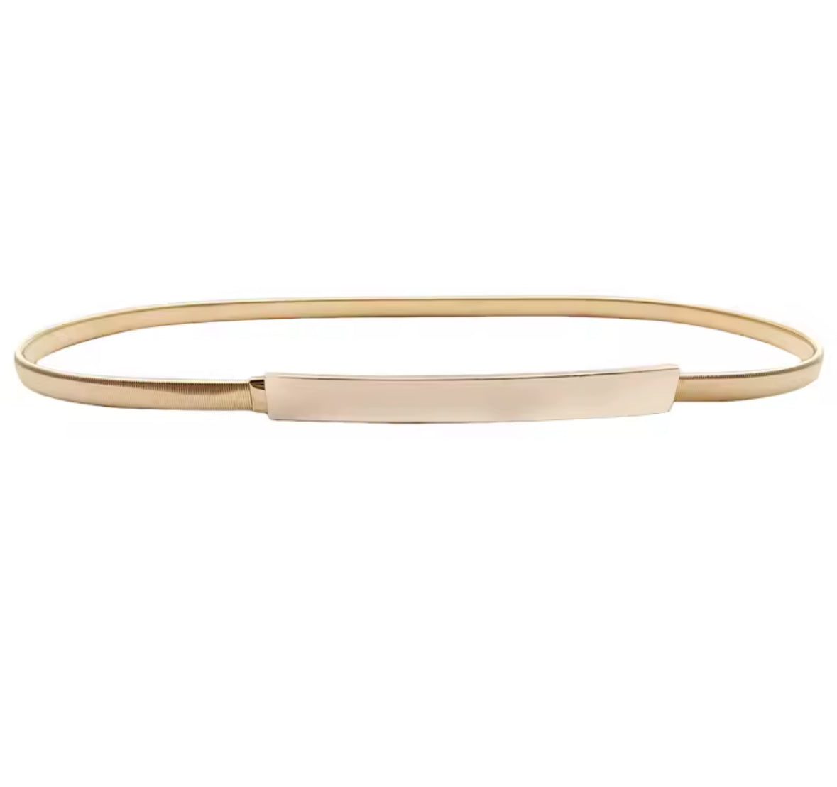 Minimalist Metal Plate Waist Belts – Gold & Silver