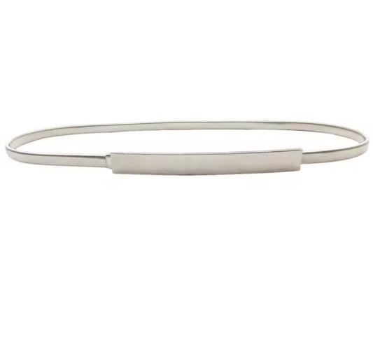 Minimalist Metal Plate Waist Belts – Gold & Silver