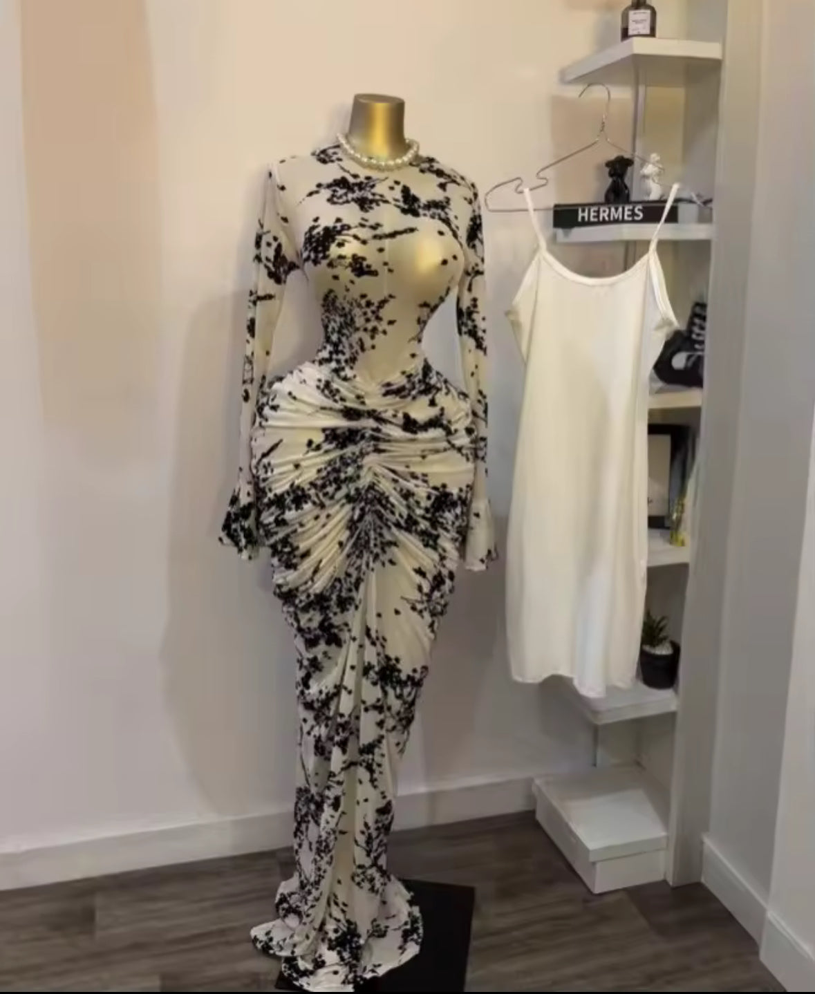 Glam Sheer Mesh Maxi Dress with Slip Lining