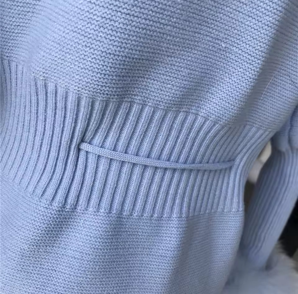Luxury Knit Sweater with Genuine Fox Fur Trim