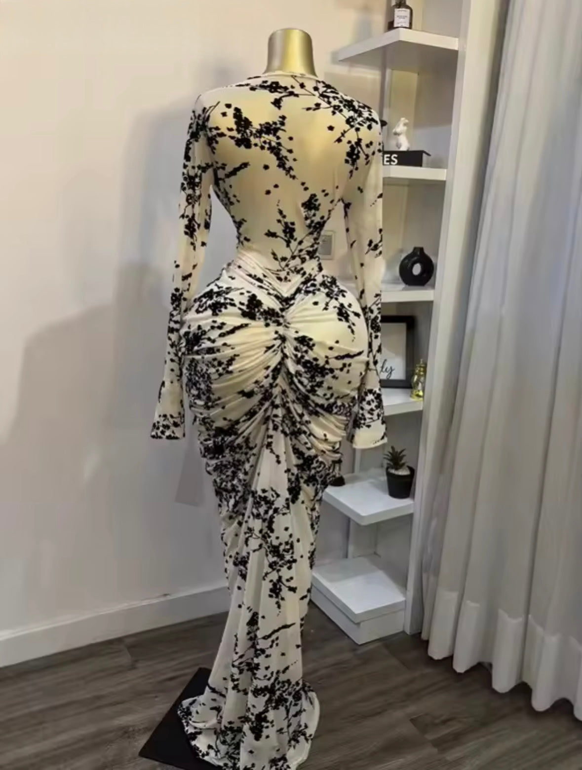 Glam Sheer Mesh Maxi Dress with Slip Lining