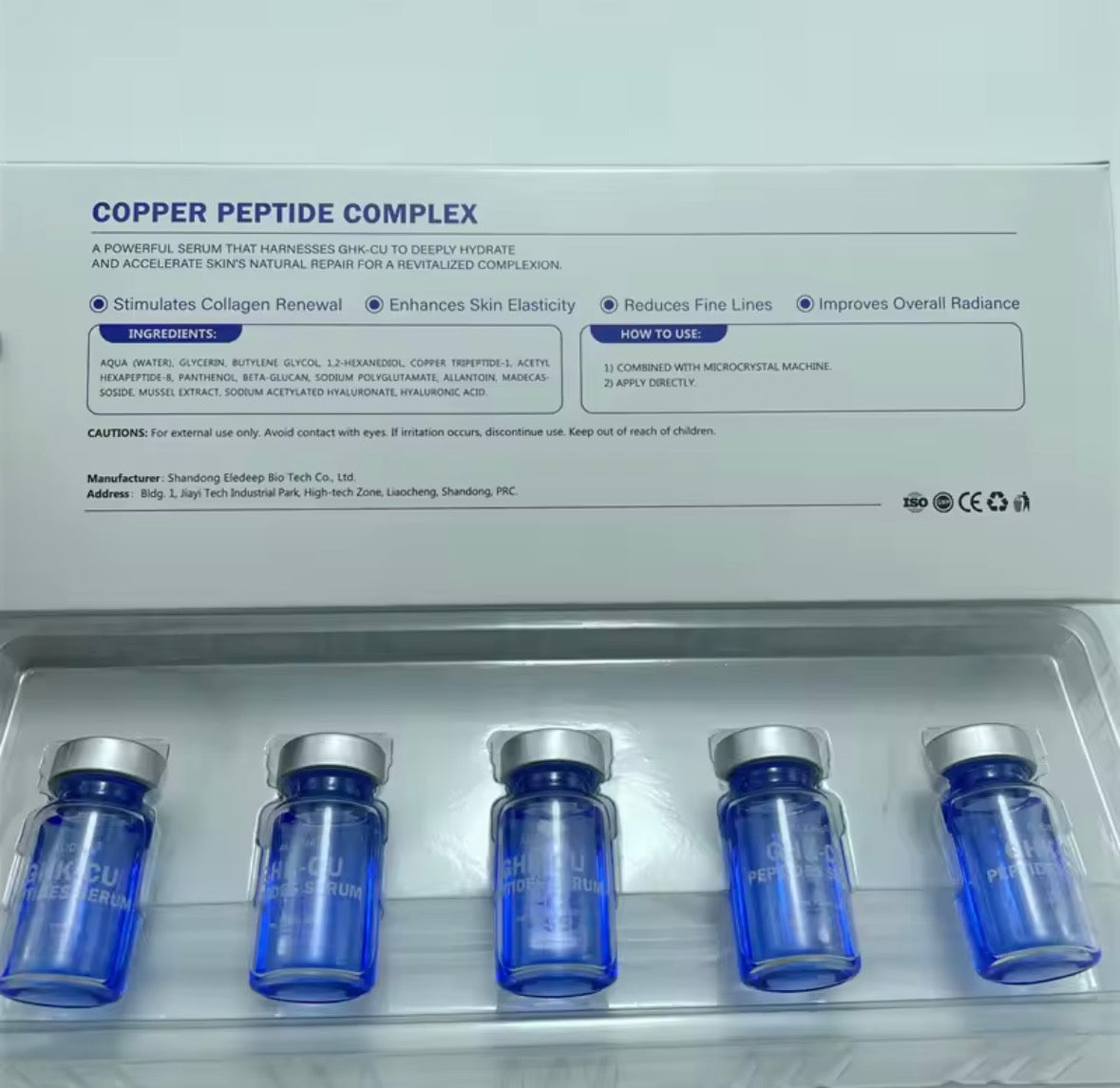 GHK-Cu Copper Peptide Repair Ampoules - Microneedling Boosters