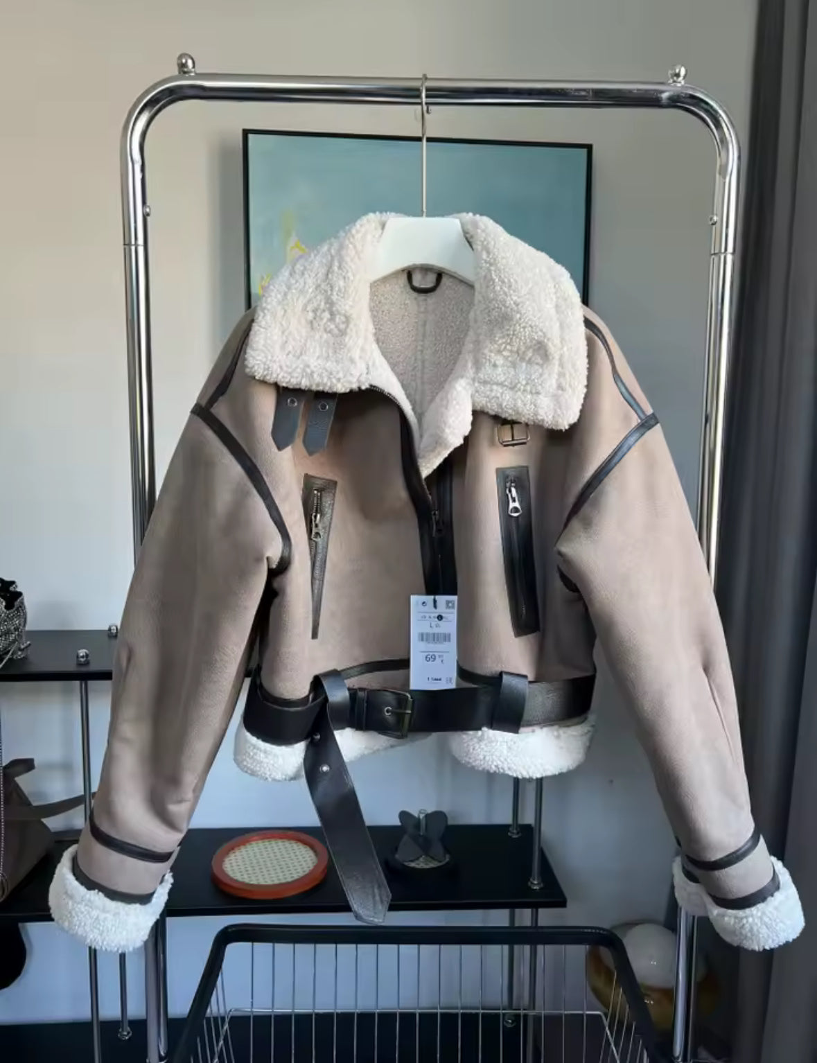 Shearling Lined Bomber Jacket