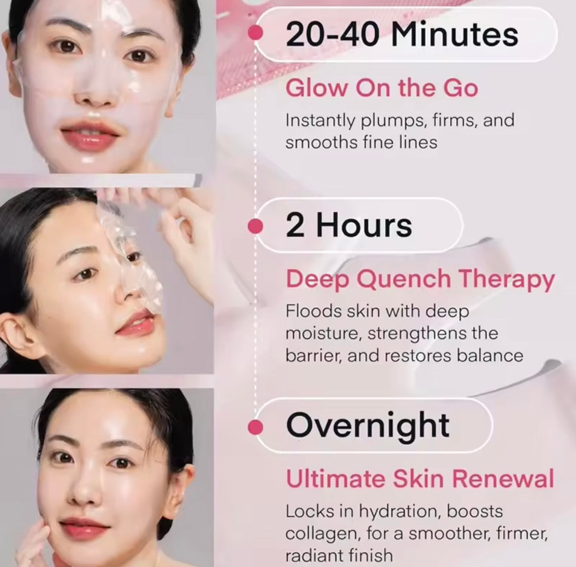 PDRN Salmon DNA Pink Collagen Peptide Deep HydroGel Mask