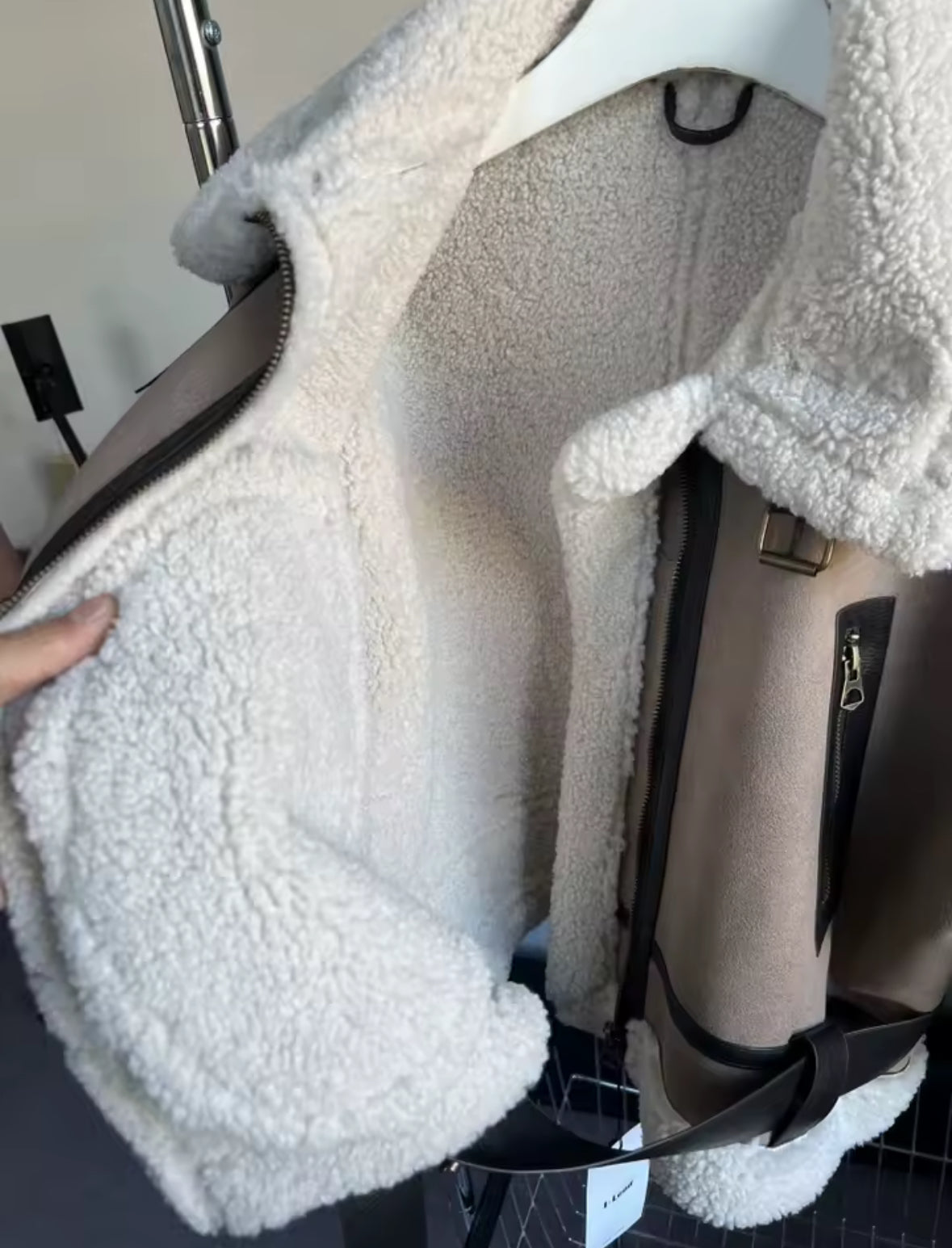 Shearling Lined Bomber Jacket