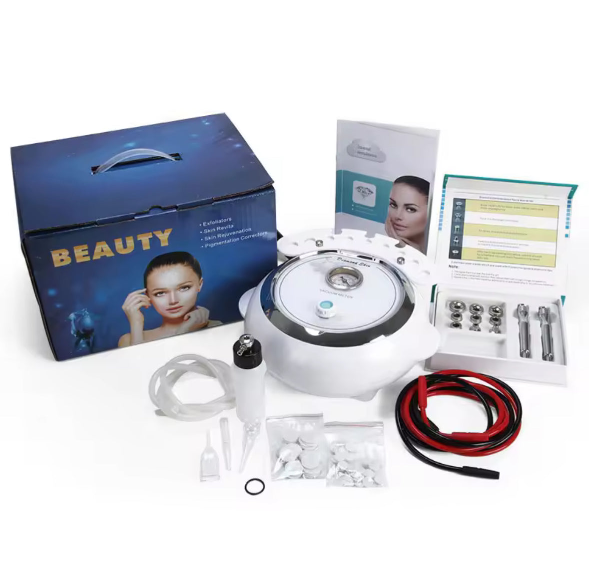 3 in 1 Professional Diamond Microdermabrasion Exfoliation Machine with Spray Toner and Extractor Vacuum Suction