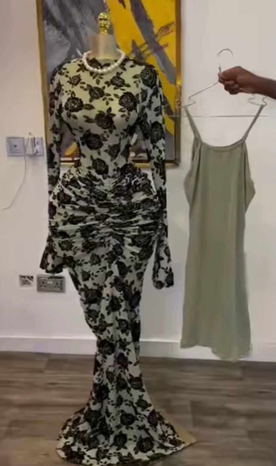 Glam Sheer Mesh Maxi Dress with Slip Lining
