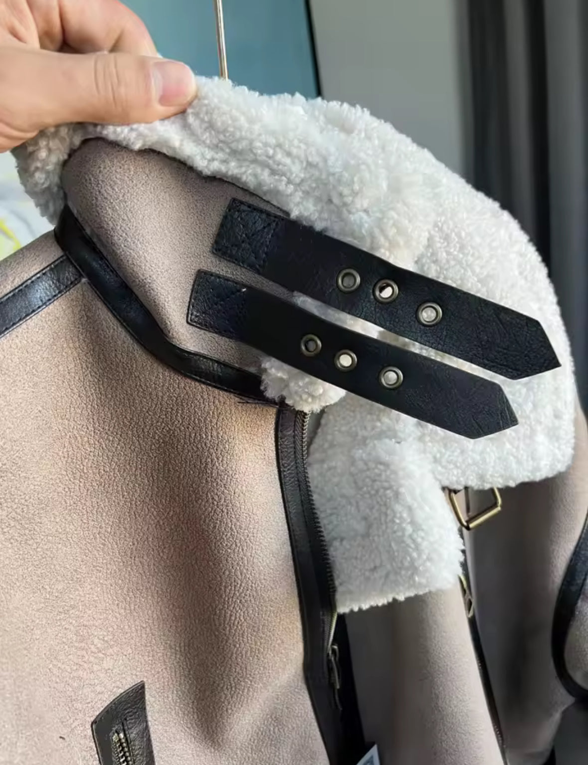 Shearling Lined Bomber Jacket