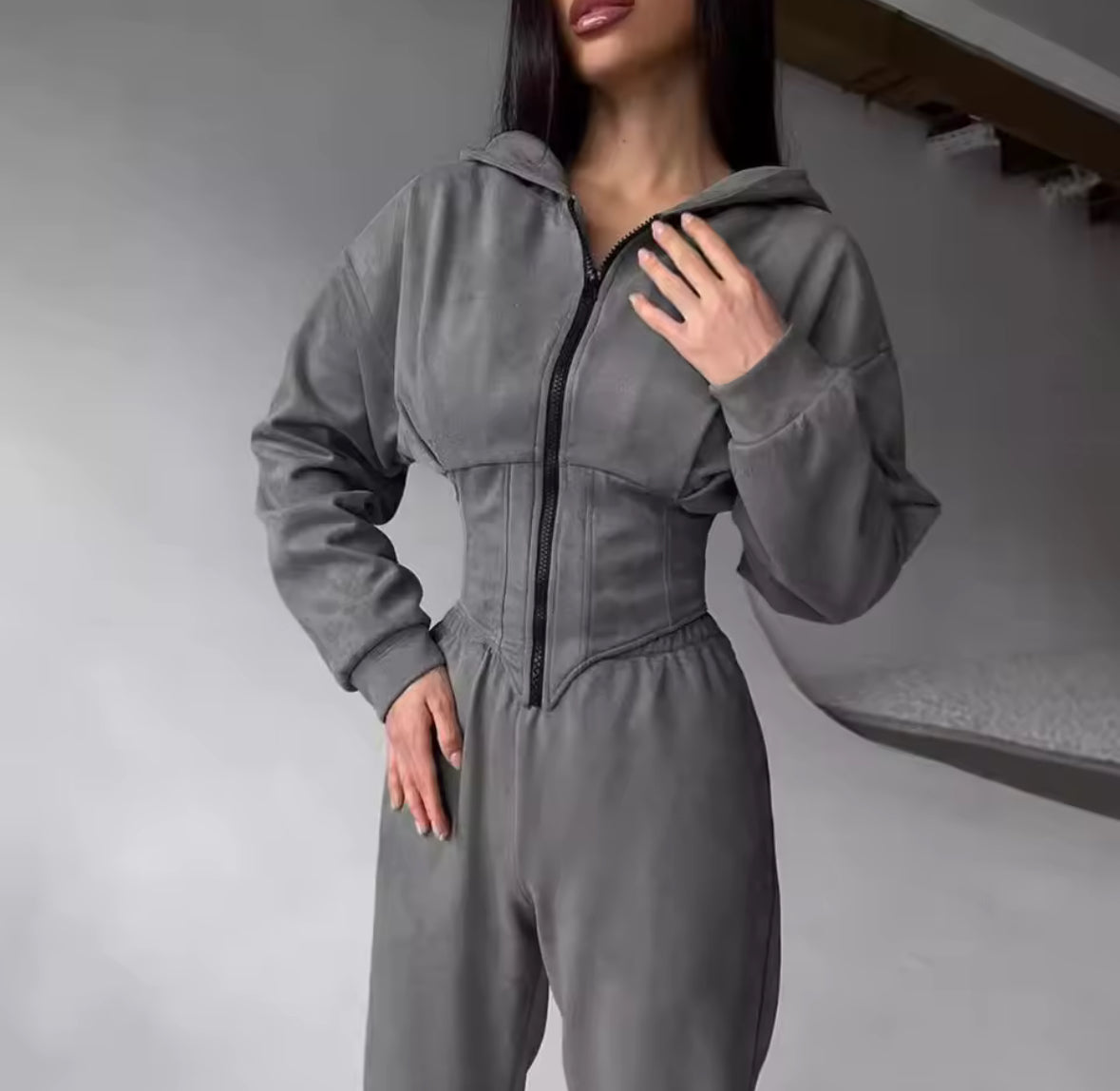 Corset Hoodie Two-Piece Set