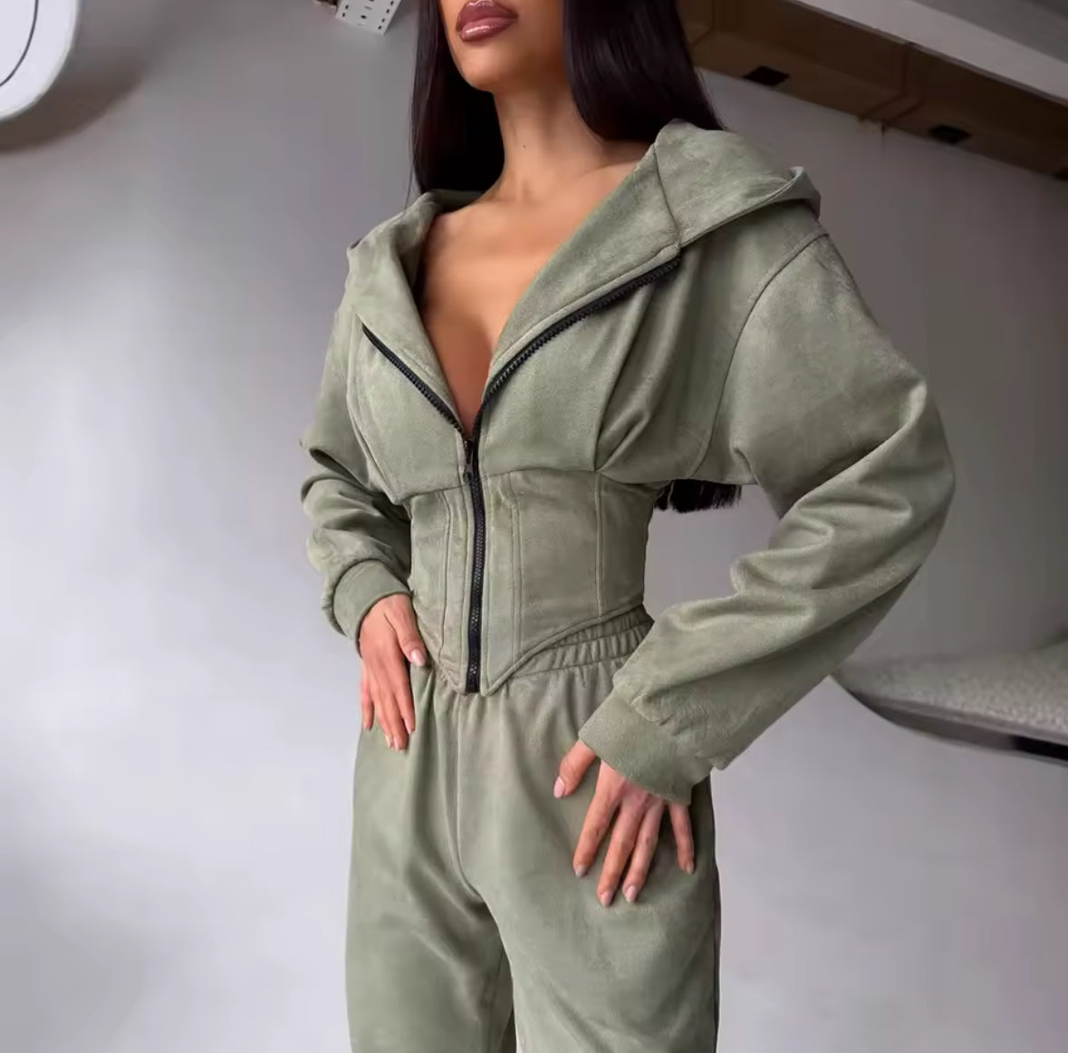 Corset Hoodie Two-Piece Set