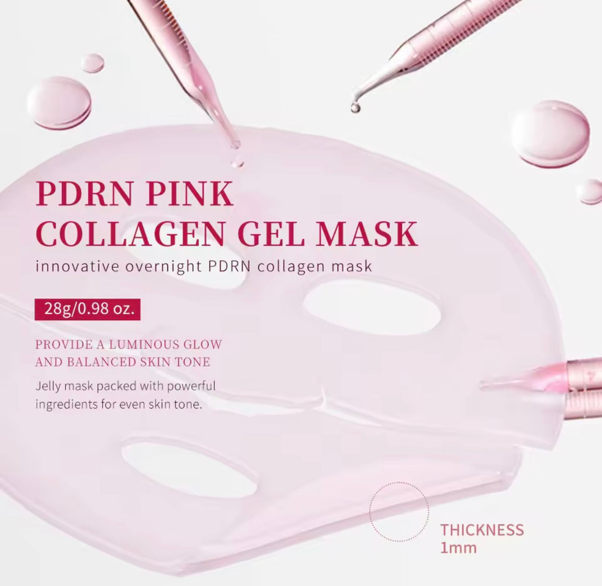 PDRN Salmon DNA Pink Collagen Peptide Deep HydroGel Mask