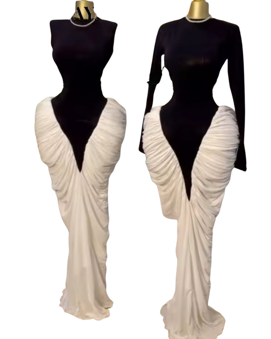 Ruched Draped Mermaid Dress