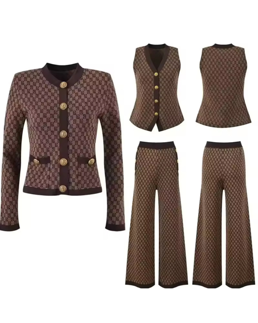 Monogram Premium Knit 3-Piece Set