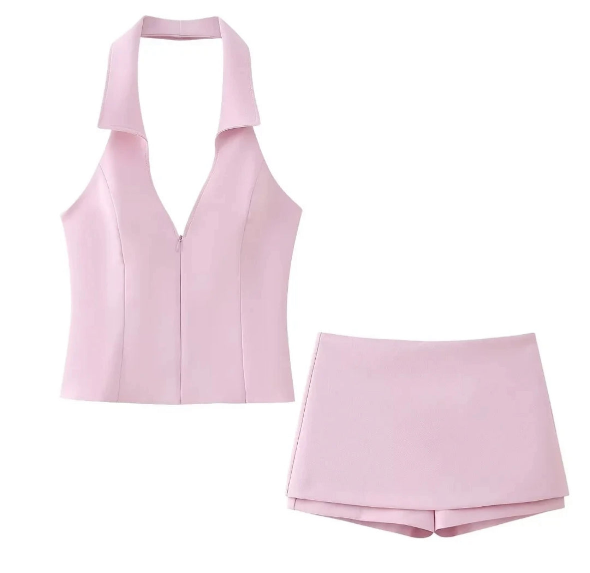 Women's Halter Tennis 2 Piece Skort Set