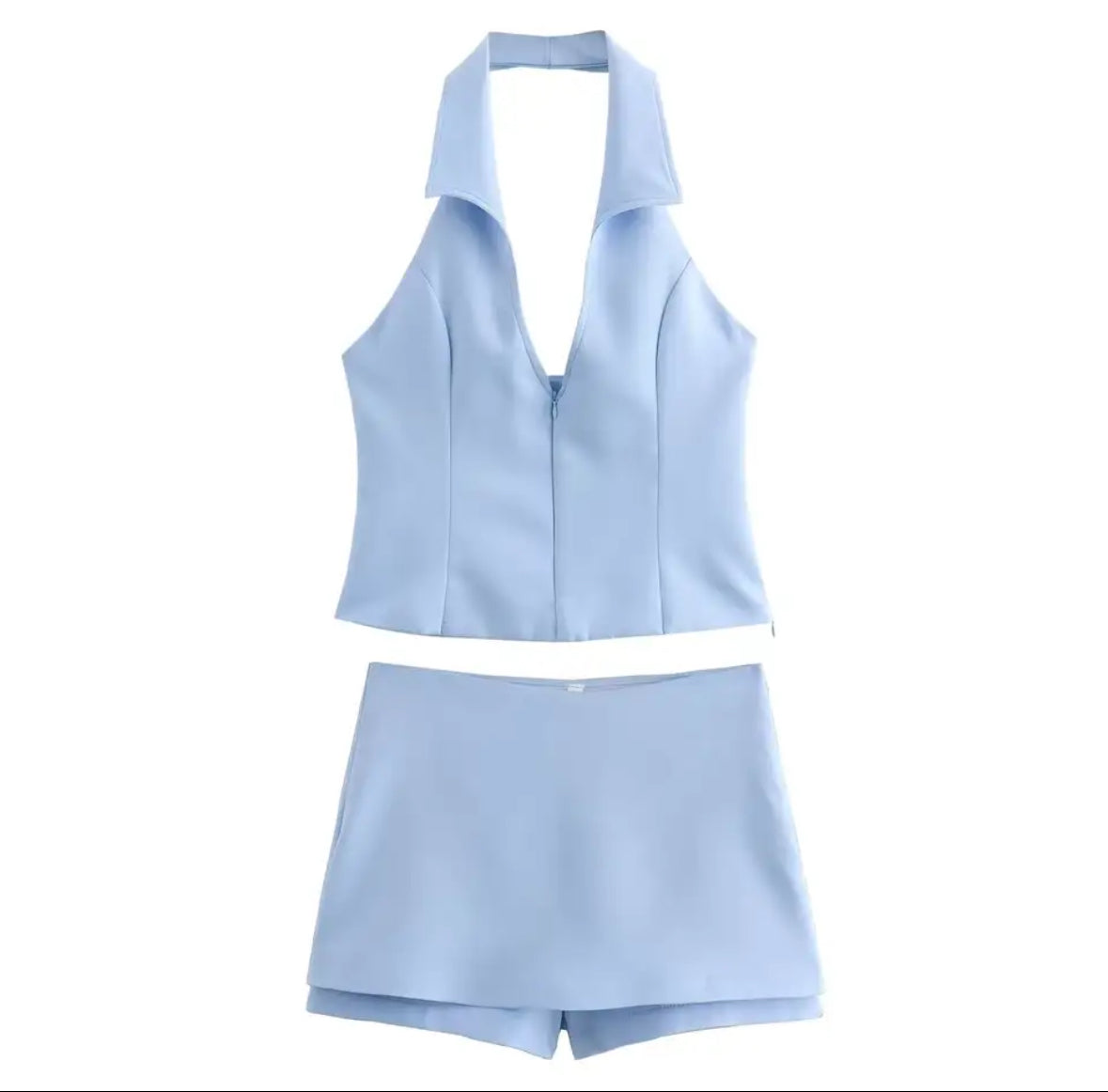 Women's Halter Tennis 2 Piece Skort Set